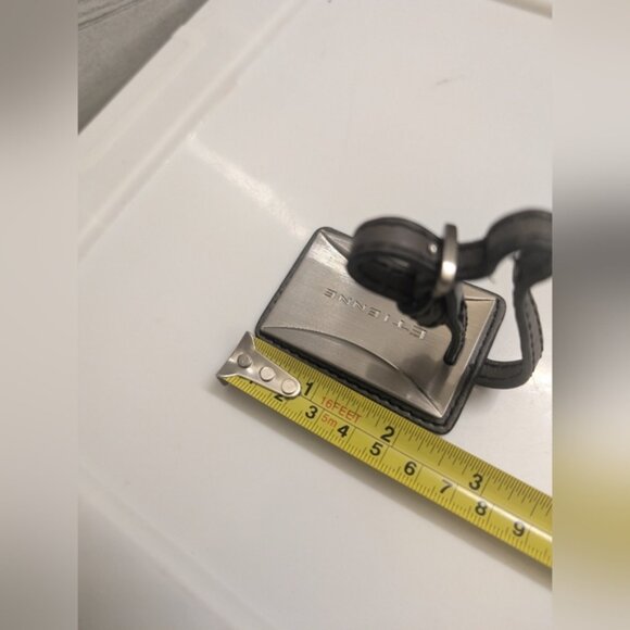 Etienne Silver and Black Luggage Tag - Bag Charm - Picture 6 of 8